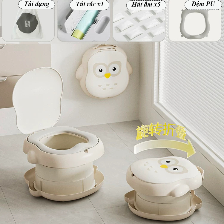 Bô vệ sinh di động đa năng xếp gọn cho bé Babypods tiện lợi khi đi du lịch sử dụng trên xe hơi