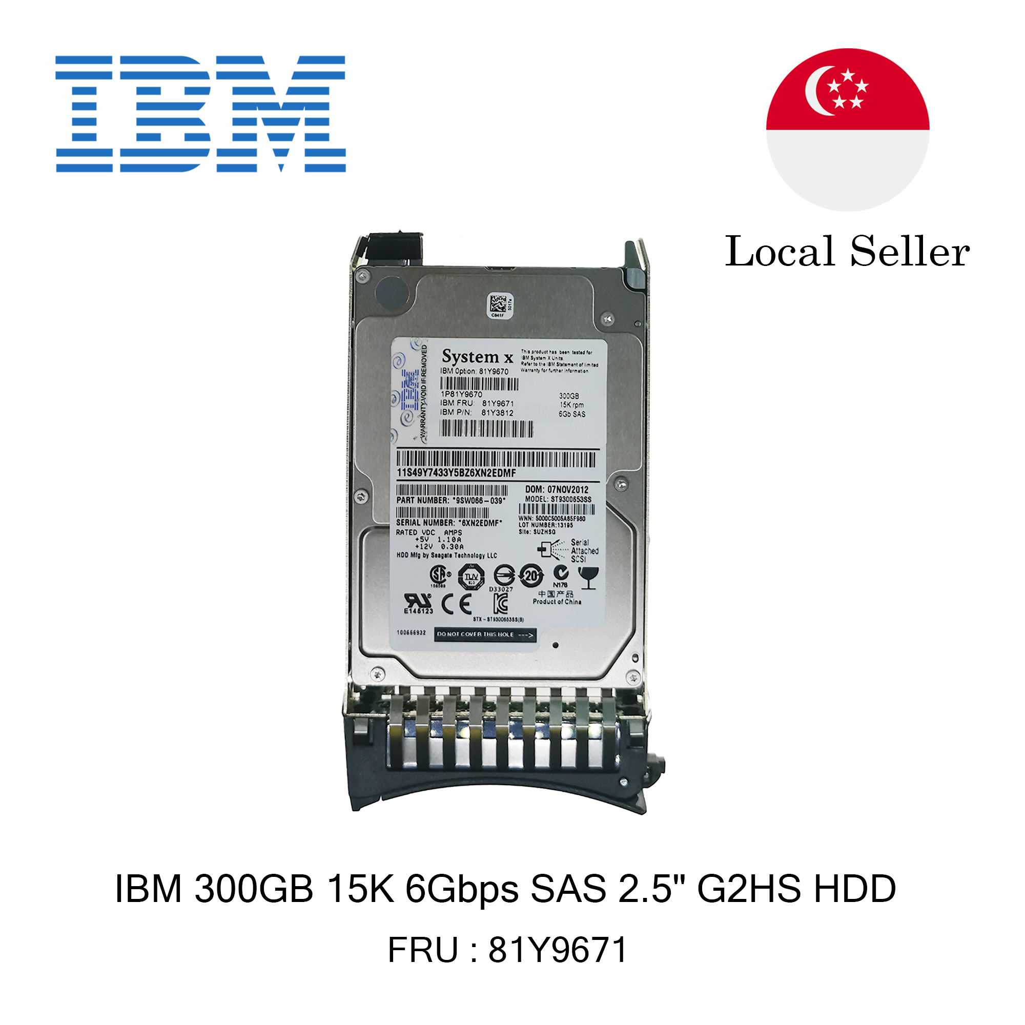 NEW IBM 42D0753 500GB 3G 7.2K SFF 2.5'' SATA HDD 42D0756 42D0752 Hard Drive