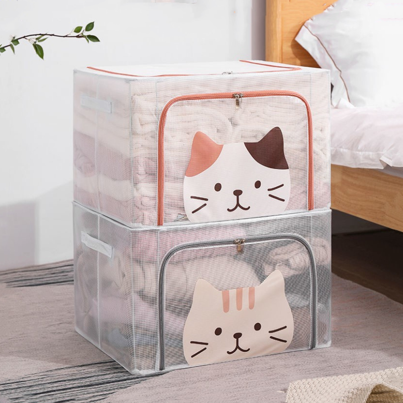 Mi Youpin Túi Đựng Quần Áo Chăn Màn Khung Thép Trong Suốt, Cỡ Lớn, Có Thể Gấp Gọn 66L-100L Huyna Mart TD25