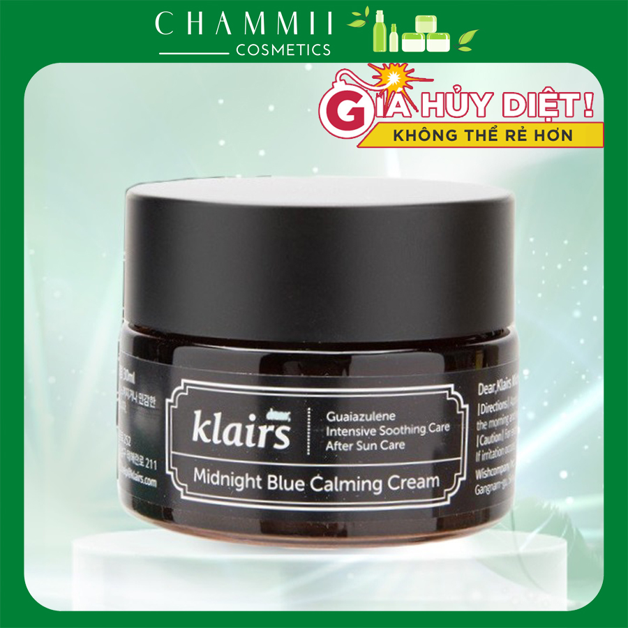 Kem Dưỡng Phục Hồi Da Ban Đêm Klairs Midnight Blue Calming Cream 30ml
