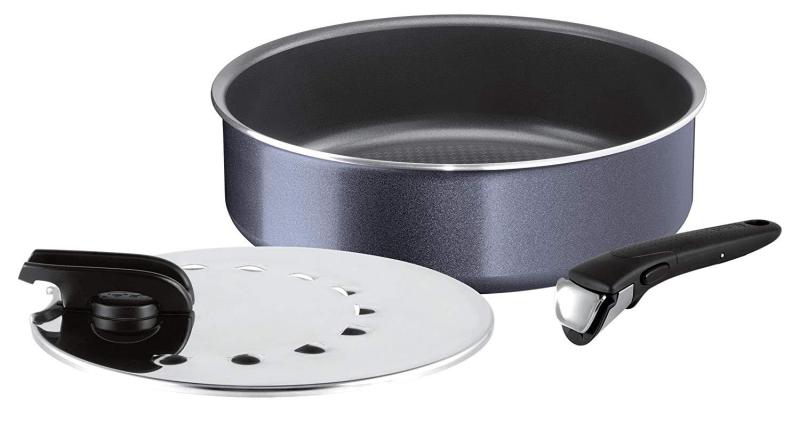 Tefal Ingenio Elegance 26 cm Sautepan + 1 handle black + 1 convertible cover 26 cm. All Cooktops except induction (Ready Stock) Singapore