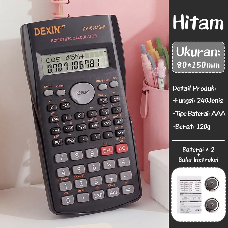 [READY] Aimilo Kalkulator Scientific Calculator 240 Fungsi Kalkulasi 4 Warna
