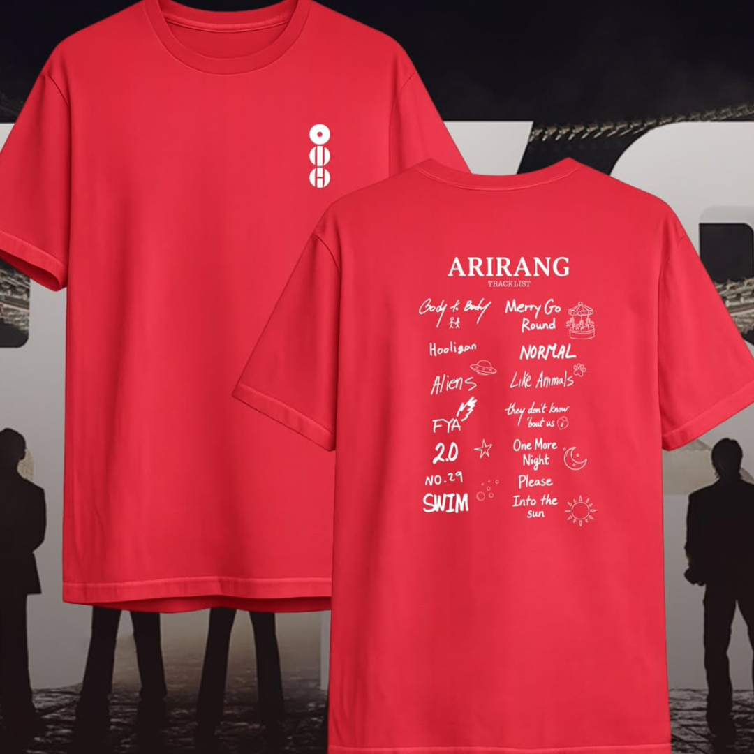 RA BTS ARIRANG cotton T-shirt ARMY fans gift short sleeve top 110cm-5XL JUNG KOOK J-HOPE SUGA V AR