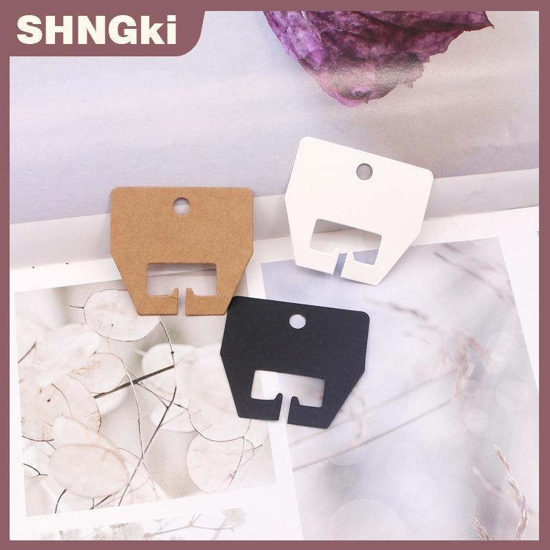 SHNGki 100PCS 5x4.5cm kẹp tóc đóng gói thẻ cho Handmade cô gái nhỏ lấy Clip tóc Claw giấy hiển thị thẻ bán lẻ treo thẻ