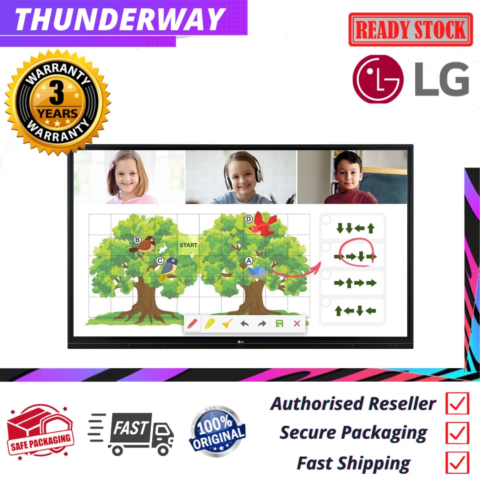 LG 55" 55TR3BG Interactive Digital Board