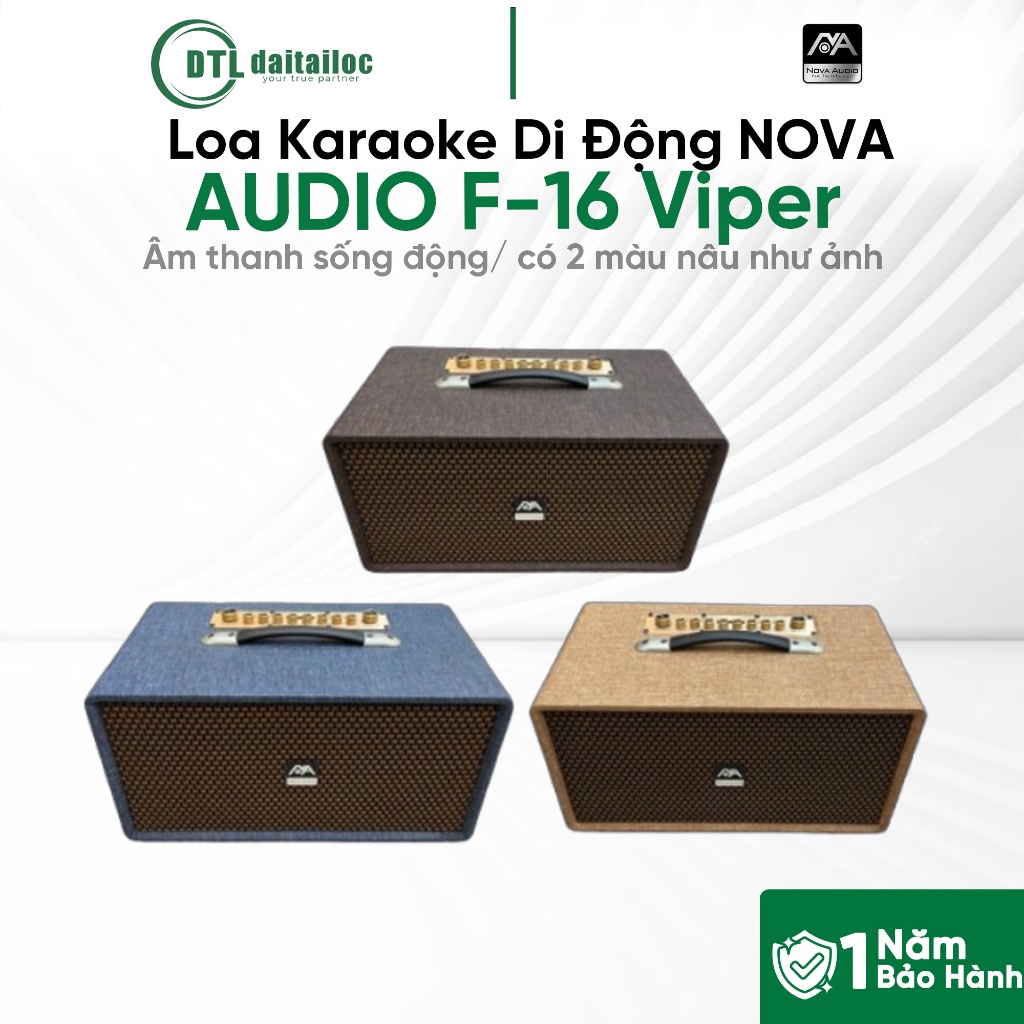 Loa Karaoke Di Động NOVA AUDIO F-16 Viper (chỉ còn 2 màu nâu như ảnh)| Chính hãng | Bảo hành 12 tháng