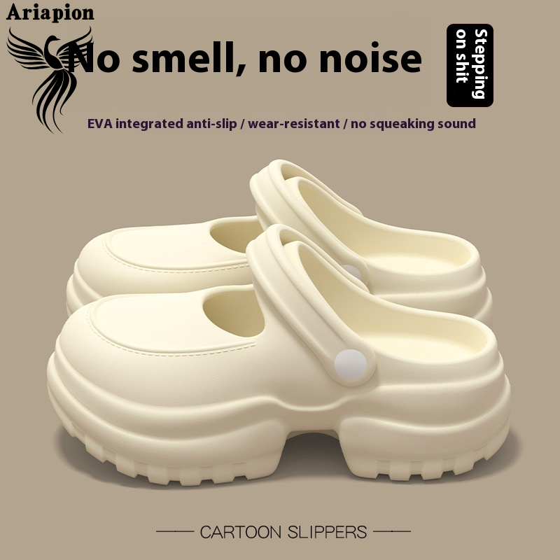 AriaPion丨Women's EVA Clog Sandals with Thick Sole, Anti-Slip, Comfortable for Office Wear ราคา 132 บาท*ส่งฟรี