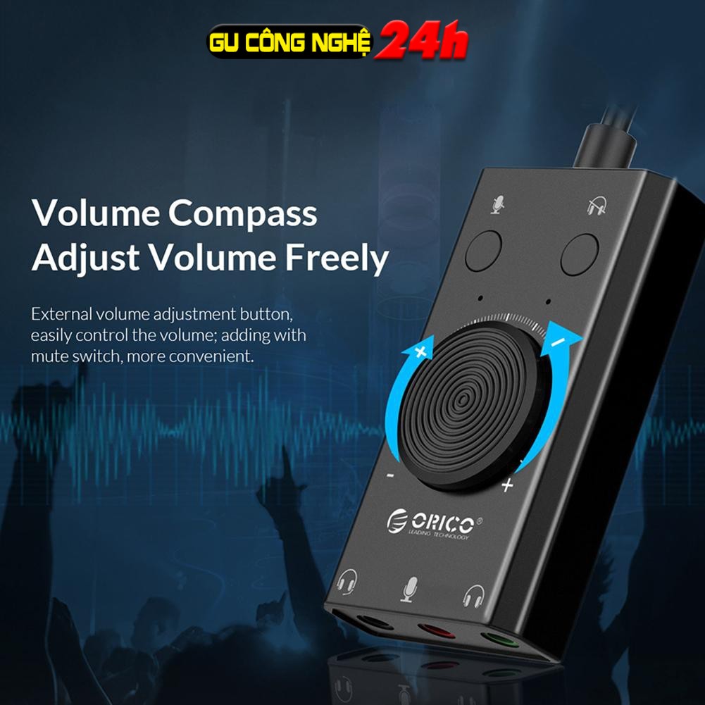 Sound Card (Card Âm Thanh) Gắn Cổng USB Orico SC2 / SC1 -DC3123