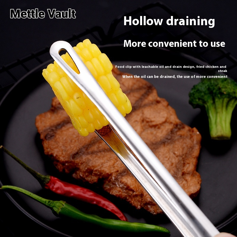 Mettle Vault Stainless Steel BBQ Tongs for Grilling, Drip-Proof Design, Kitchen Tool ราคา 19 บาท*ส่งฟรี