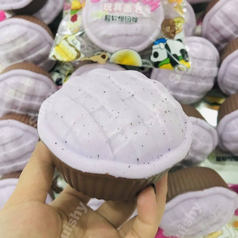 Sô cô la Tím Dưới bánh quế Đàn hồi Chậm Pinch Lỗ Giảm nén Đồ chơi Squishy giải nén