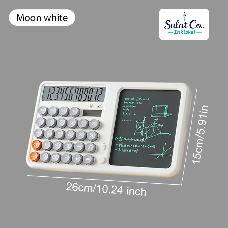 KARSON Calculator With Handwriting Pad Big Display Dual Power Colorful Office School Supplies