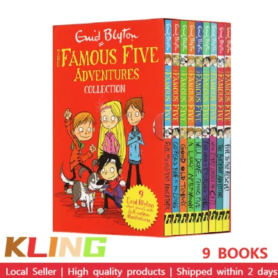 [SG stock] Famous 5 Five The Famous 5 Adventures Collection (9 Books) 9 Enid Blyton short stories with full colour illustrations The Children Story Books Kids Reading five