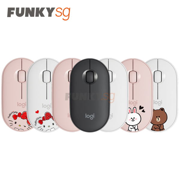 Logitech Pebble Bluetooth Mouse for MAC, Windows. Limited Edition Hello Kitty/ The Line Brown/ Cony Wireless Mouse Singapore