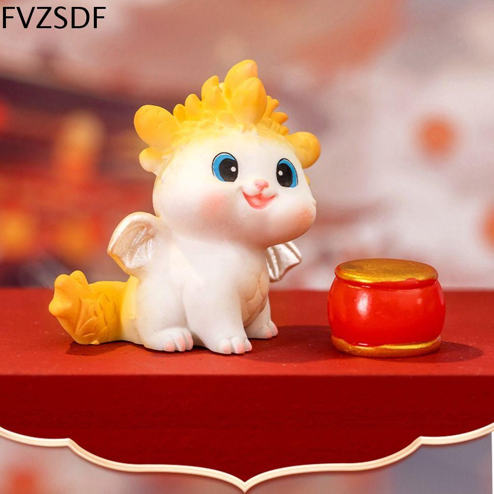 FVZSDF Dễ thương Đồ trang trí búp bê rồng bay nhỏ Đồ thủ công Hoạt hình Tượng Rồng Quà tặng năm mới Trung quốc-chic Trang trí rồng cảnh quan siêu nhỏ Năm mới