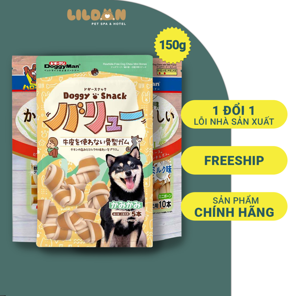 Doggyman bánh thưởng snack thưởng - que gặm xương nơ làm sạch răng cho chó