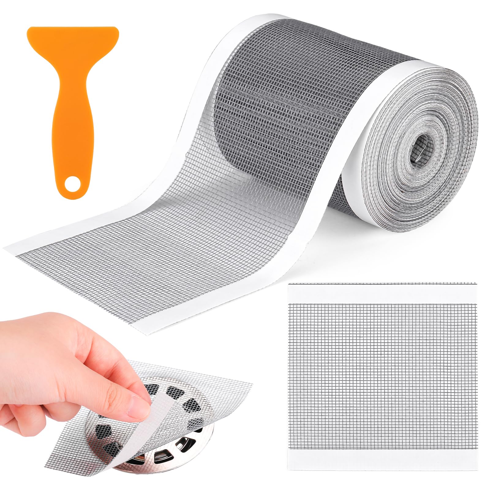 5/10 Meter Shower Floor Drain Filter/ Hair Catcher Strainer/ Kitchen Sink Sewer Outfall Stopper/ Bathroom Disposable Mesh Stickers