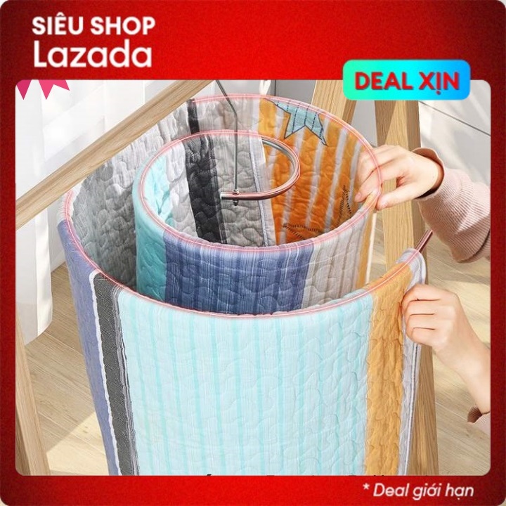 Móc phơi chăn mền hình xoắn ốc 2m2 chịu lực 10kg [INOX]