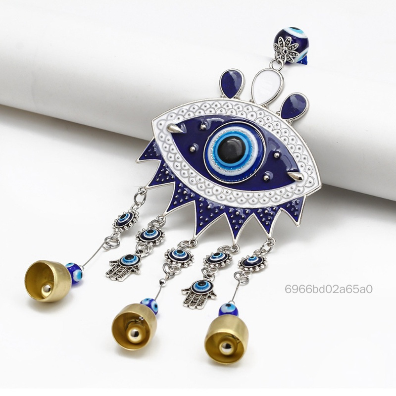 Blue Evil Eyes Windchime - ระฆังลมในสวนด้วยมือสำหรับการตกแต่งกลางแจ้ง ราคา 152,928 บาท*ส่งฟรี