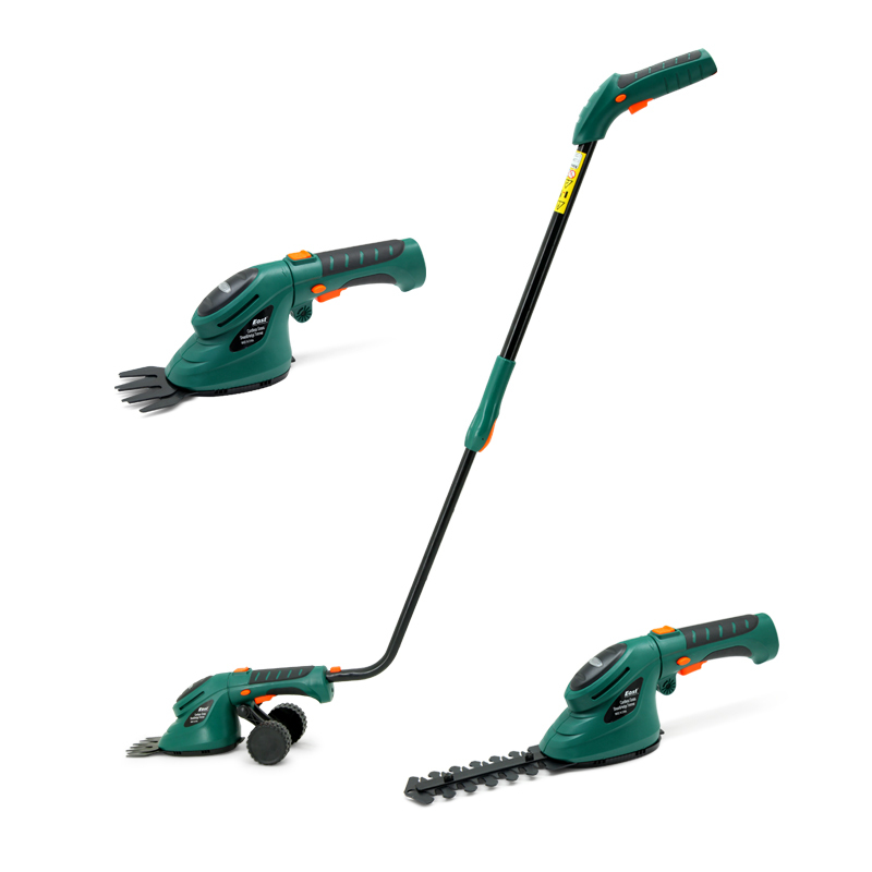 3.6V Cordless 2 in 1 Cordless Grass and Hedge Trimmer Edging and Shrub Shear