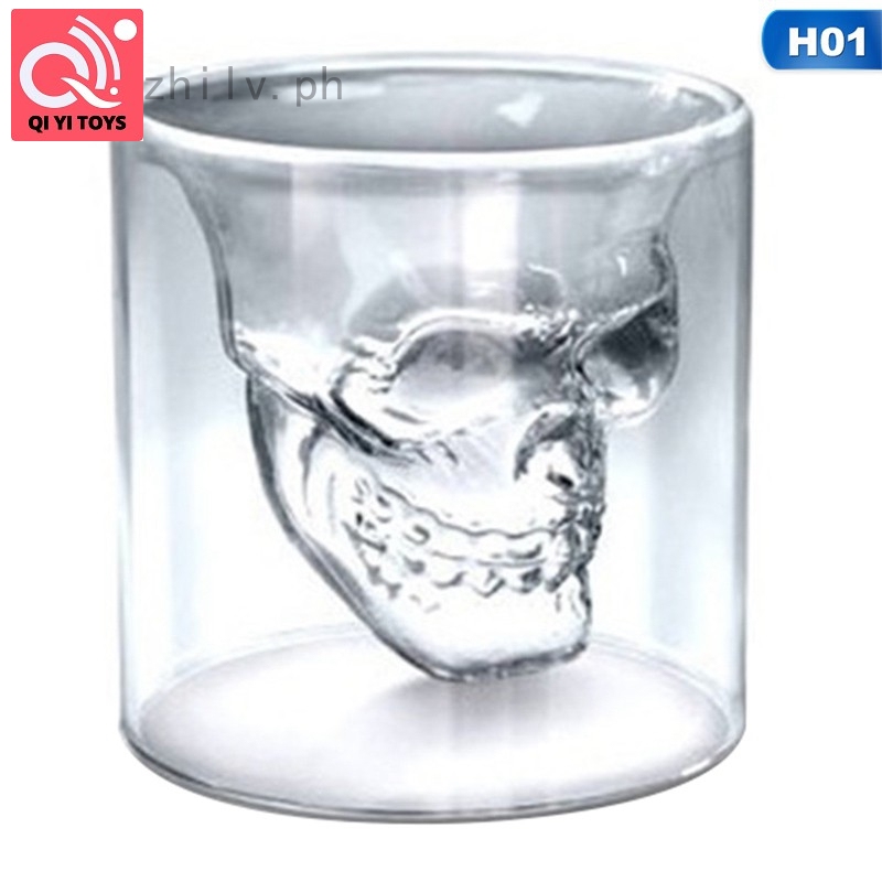  Hiazhilv đầu lâu thủy tinh Vodka bắn Whisky ly uống rượu vang Decanter cup faddish 