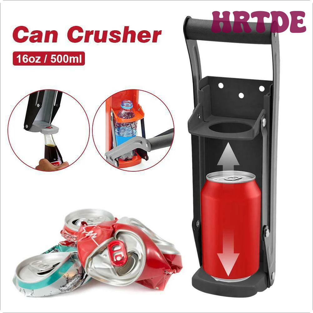 Hrtde 500ml 16.9oz có thể dụng cụ nghiền ép phục hồi công cụ treo tường lon bia mở đa chức năng lao động-Thiết bị tiết kiệm có thể tái chế đơn vị ndfth