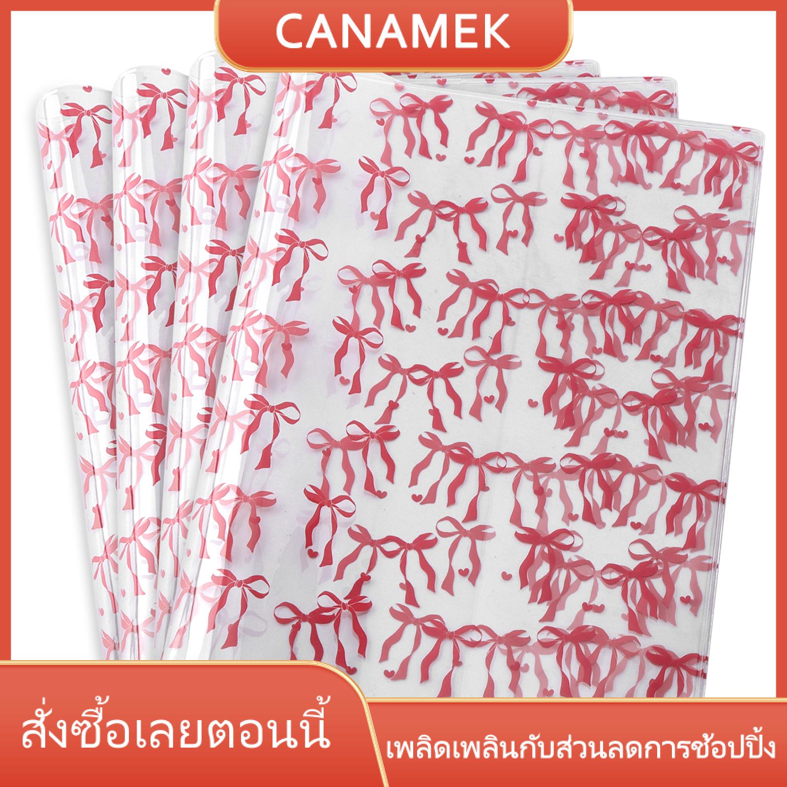 CANAMEK XIMEN ฝาปิด A5เจลลี่4ชิ้นผ้าคลุมสำหรับวางแผนและสมุดโน้ตรูปโบว์สีชมพูใสสำหรับ A5 ราคา 165 บาท*ส่งฟรี