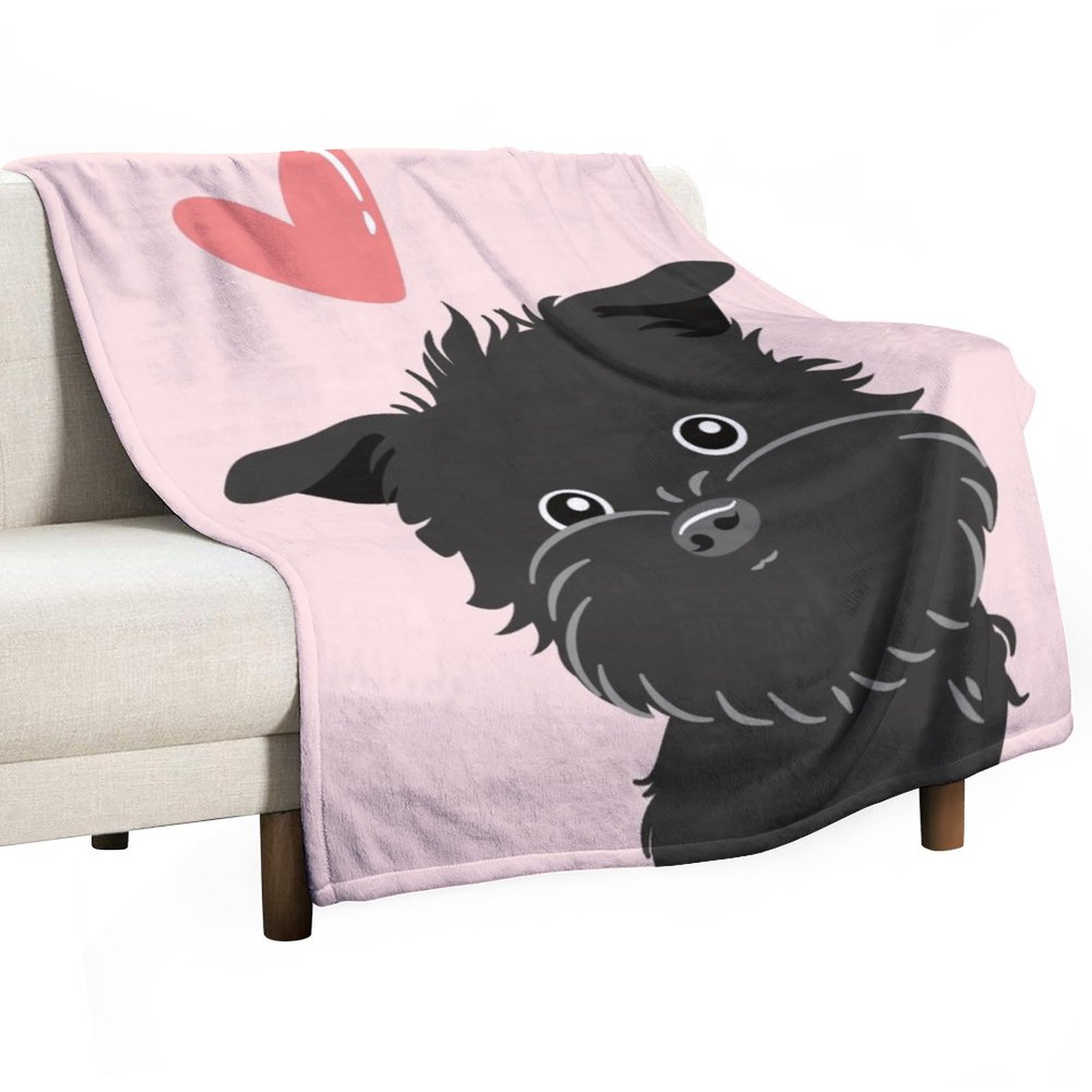 LOVE Affenpinscher Dog Throw Blanket Fluffy Blankets Large valentine gift ideas AJ.JA ราคา 1,004 บาท*ส่งฟรี
