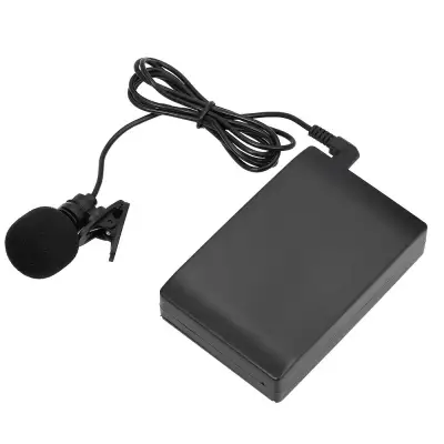 Mini Wireless Clip-on FM Microphone Lavalier Mic System Voice Amplifier w/ Transmitter Receiver 6.5mm Out for Teacher Lecturer Conference Speech Promotion