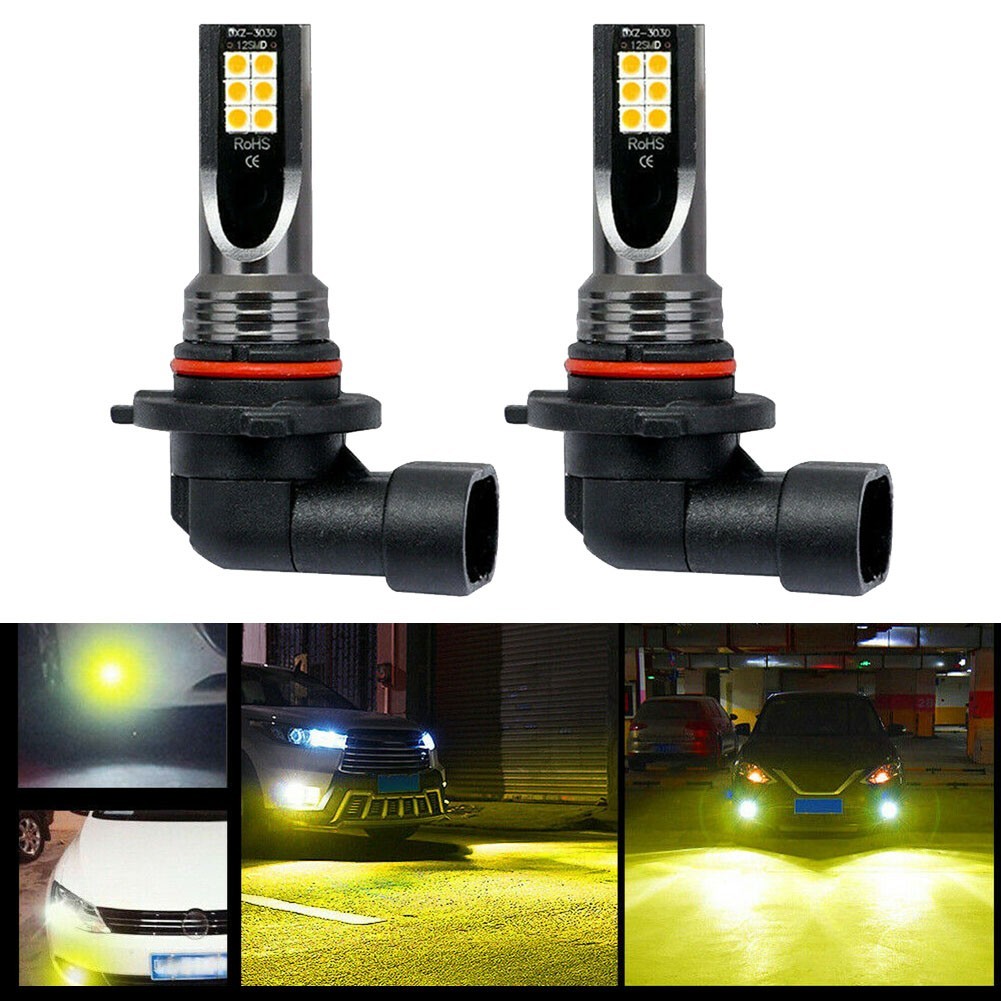 【Tự động thời trang】 phụ kiện Bóng đèn sương mù đèn sương mù 108W đậu xe 2 chiếc thay thế 3000K 3030 LED