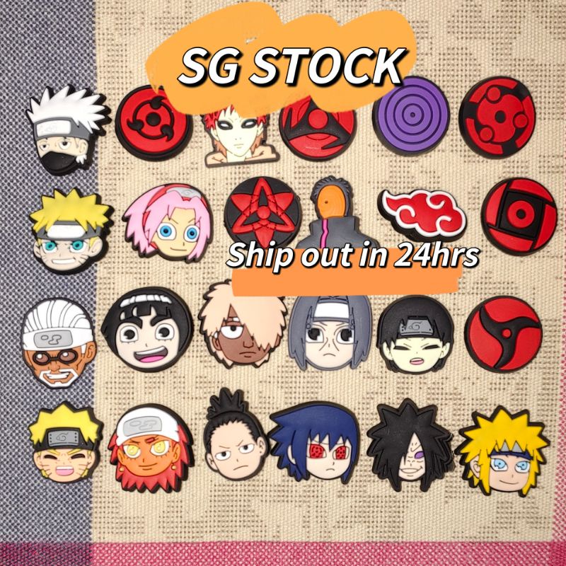 [LOCAL SG STOCKS] Jujutsu Kaisen / Naruto / Anime Jibbitz / Crocs Shoe  Charms