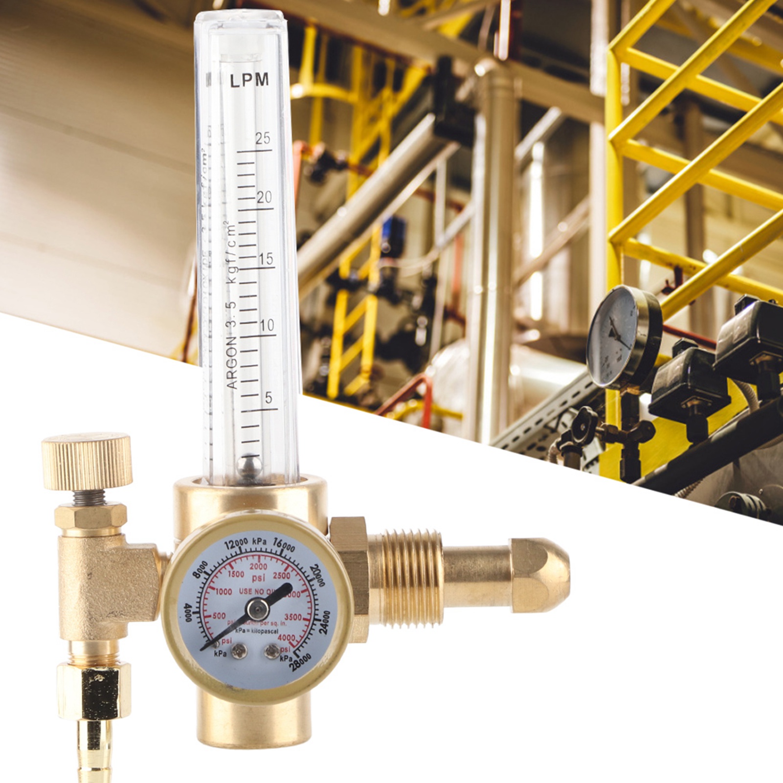 Garosa Bộ điều chỉnh Argon với bộ giảm áp & lưu lượng kế cho xe tăng 5/8 tương thích MIG/hàn Giá 658,000 Đồng*Miễn phí vận chuyển