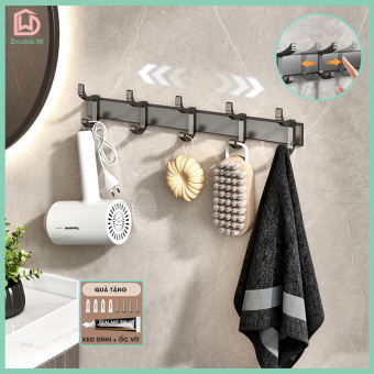 Móc treo tường đa năng Nhôm anod không ri - Tặng kèm keo dán