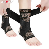 Buzesty Adjustable Ankle Support Brace Compression Sleeve Of 2 Pack Arch Support & Foot Stabilizer Elastic Wrap for Plantar Fasciitis Achilles Tendonitis Recovery Sports Bandage Socks for Men & Women