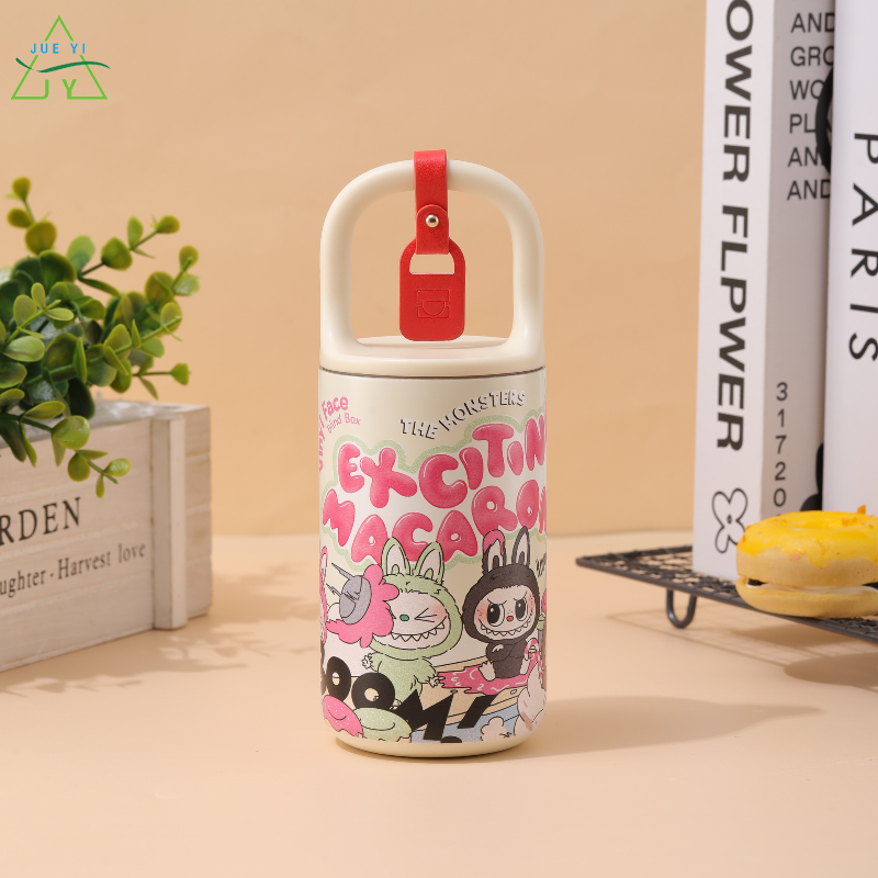 316 stainless steel coffee cup, portable handle, easy to carry water cup, high appearance Instagram girls' thermos cup wholesale ราคา 176 บาท*ส่งฟรี