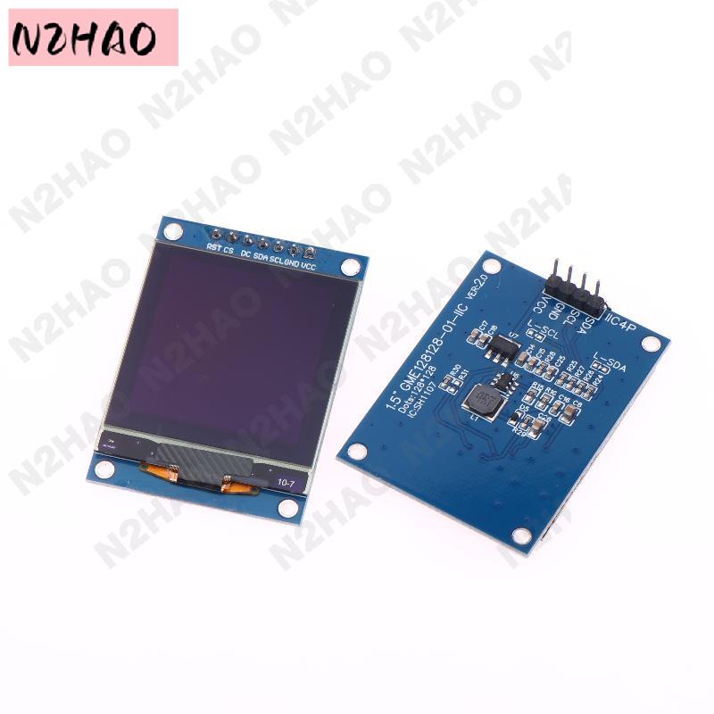1.5นิ้ว1.5 128x128โมดูลจอแสดงผล OLED 4PIN 7PIN SH1107ไดรเวอร์ IIC 4พินสีขาวสำหรับ Raspberry Pi สำหรับ STM32 ราคา 201 บาท*ส่งฟรี