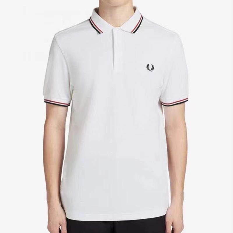 Fred Perry FRED PERRY Lúa mì polo Áo thun nam cổ điển tiếng Anh kinh doanh giản dị ve quý ông ngắn t