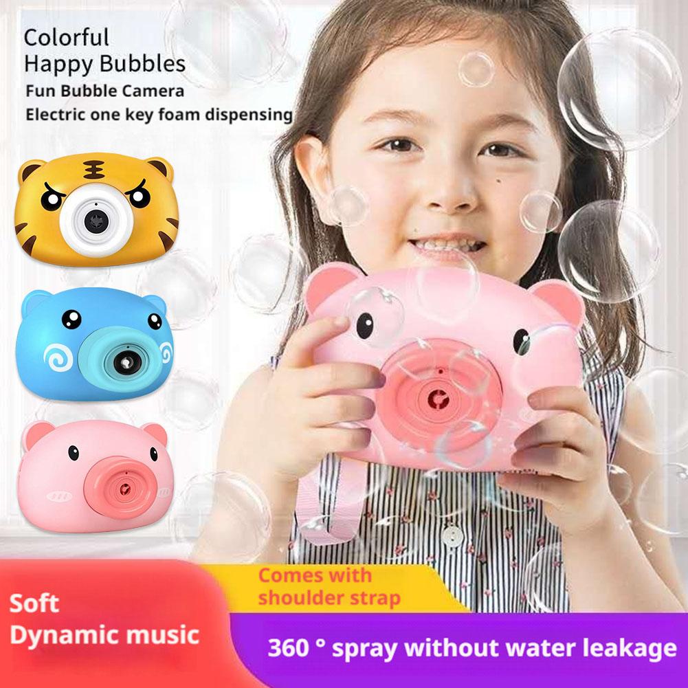 Kids Camera Bubble Machine Electronic Toys Cute Little Pig Bubble MachineAutomatic Bubble Maker