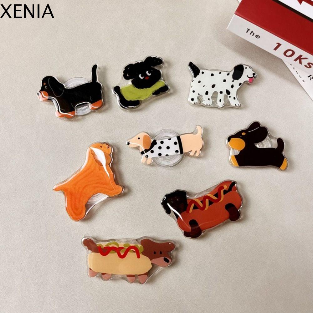 XENIA Griptok Giá đỡ túi khí điện thoại Chó Dachshund Túi khí Kẹp điện thoại hoạt hình Tok Giá đỡ lười Phổ thông Giá đỡ gập Phụ kiện điện thoại di động