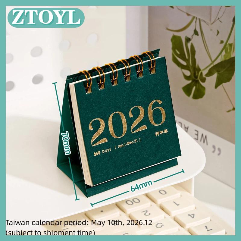 ZTOYL 2026 Mini Bàn Nhỏ Lịch để bàn trang trí lịch cuốn sách sáng tạo đơn giản kế hoạch Máy tính để bàn văn phòng văn phòng phẩm quà tặng năm mới