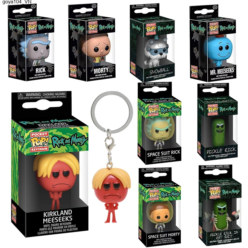 goya104 Funko pop Móc Khóa Hình Nhân Vật rick and morty