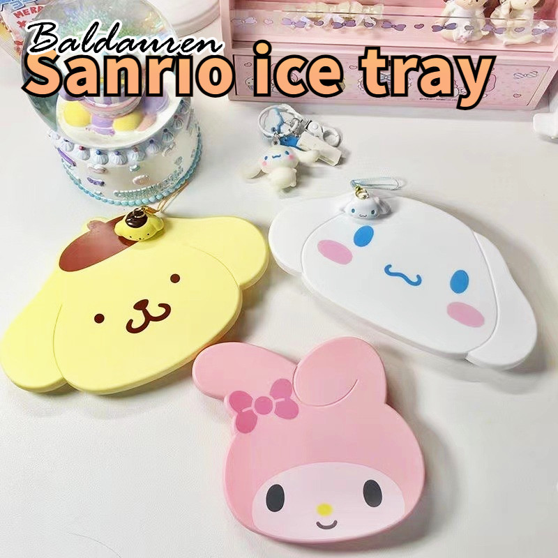 BALDAUREN Kawaii ซิลิคอนแผ่นถาดแม่พิมพ์ Sanrio น่ารัก Cinnamoroll DIY ช็อคโกแลตแครกเกอร์แผ่นเตาอบ Melody ขนมแผ่นแม่พิมพ์ของขวัญ ราคา 10 บาท*ส่งฟรี
