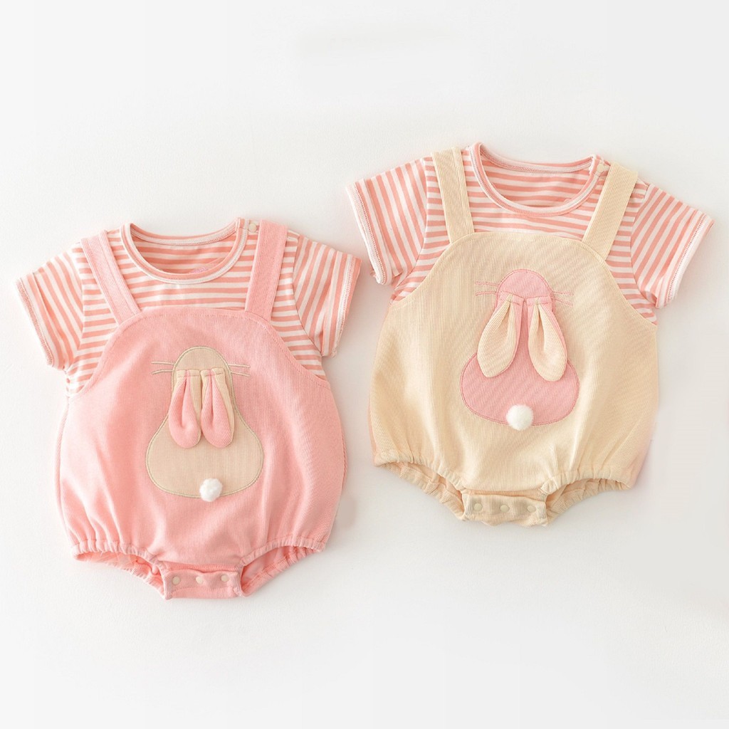 Áo liền quần Bodysuit body chip cộc tay thun lạnh Áo liền quần cho bé gái sơ sinh 0-12 tháng SLH102