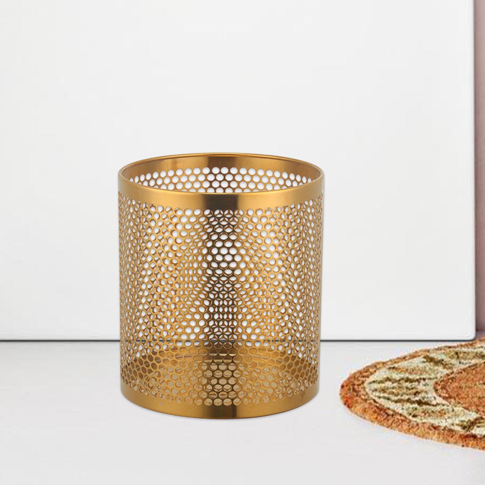 Fityle Stainless Steel Trash Can Sturdy Lightweight Easy Clean Garbage Container for Bedroom Study Room Kitchen Office Apartment ราคา  604 บาท*ส่งฟรี