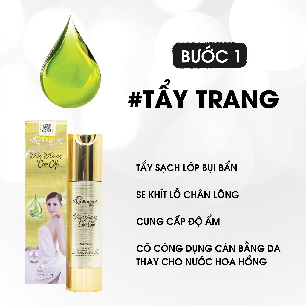Nước tẩy trang N'collagen, Ngân N'collagen - Thải độc, làm sạch da, hỗ trợ giảm mụn 70ml.