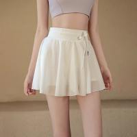 FED High-Waist Sport Skirt for Women Loose Tennis Skirt with Pockets Summer Fitness Skirt