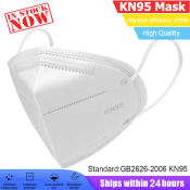 IN Stock 50Pcs KN95 Face Mask 5 Ply Disposable Mask Pm2.5 Dustproof Collapsible KN95 Mask Soft Breathable Mask Anti Particle Masker Mouth Cover 5 Layers of Protection Mask