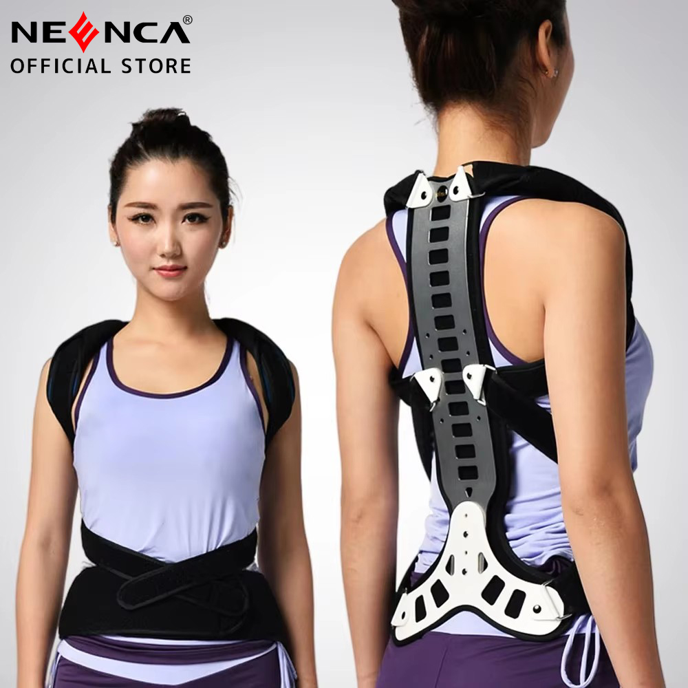 Neenca cột sống lưng đai ôm hỗ trợ cải thiện đai điều chỉnh tư thế cho Nam Nữ trở lại Vai giảm đau cổ thắt lưng hỗ trợ ép