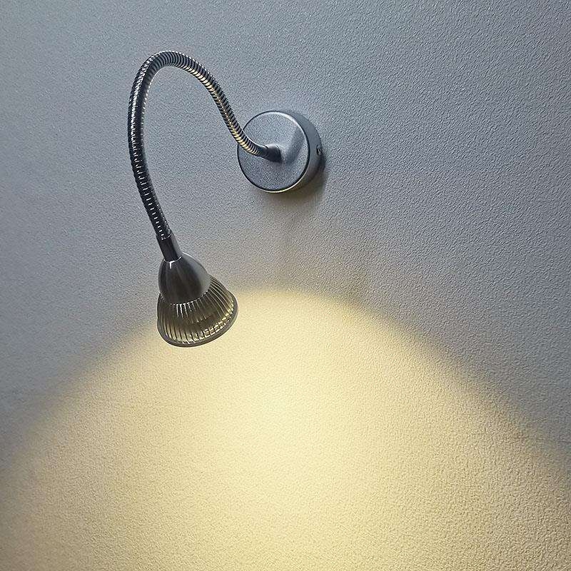 Wall Lights LED Flexible Tube Spotlight Long Rod Bedside Ceig Bedroom Light Shop Machine Tool Background Wall Lighting Indoor