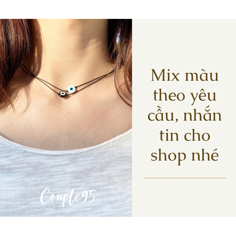 Vòng cổ 2 mắt quỷ thuỷ tinh - Evil Eye