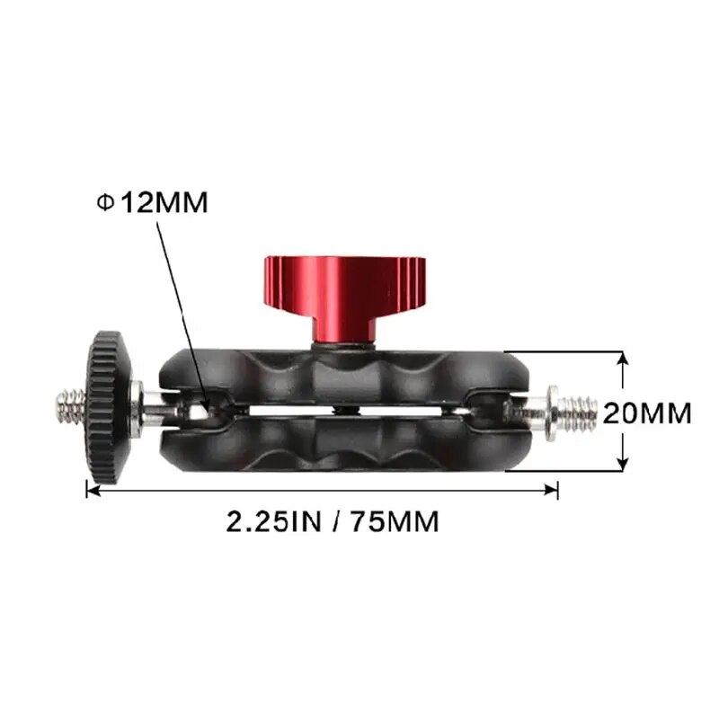 Phổ biến đầu bóng đôi giày núi Adapter Magic Arm 1 4 "vít xách tay điện thoại GPS Màn hình LCD Video DV ánh sáng DSLR máy ảnh